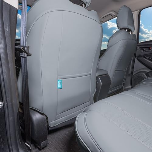 FH Group Custom Fit Car Seat Covers Specifically Made for 2018-2023 Subaru Crosstrek, Full Set for 5-Seater SUV, Split Bench Car Seat Covers, Solid Gray Faux Leather, Subaru Accessories by FH Group - Image 2