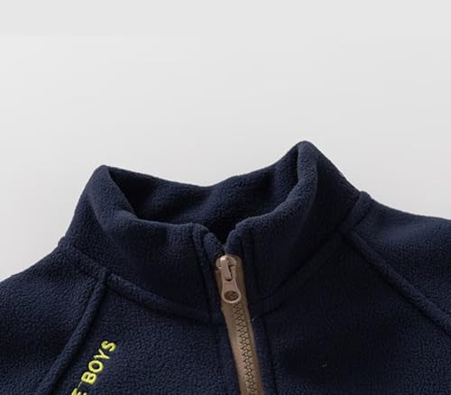 Kids Boys Zipper Jacket Fleece Coat Warm Winter Outwear3