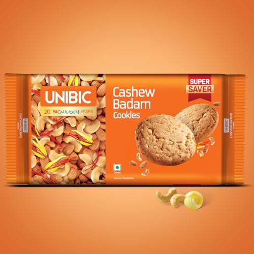 UNIBIC FOODS Cashew Badam Cookies, 500/450g (weight may vary)
