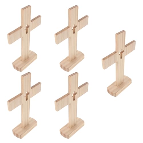Cruces de madera para altar TOGEVAL pack de 5 piezas artesanales 1