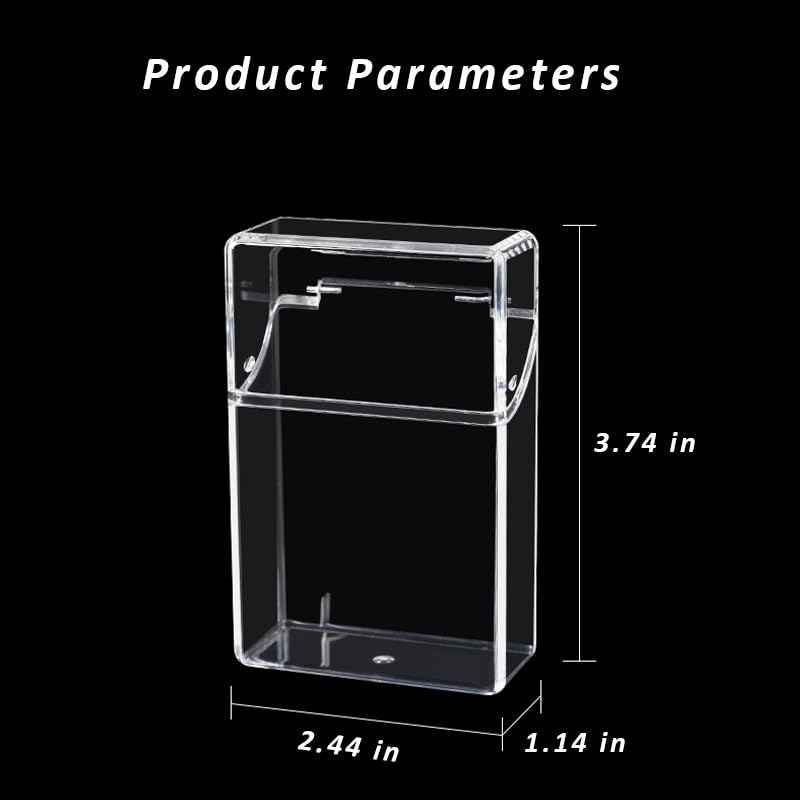 Cigarette Case Box for 85mm King Size 20pcs Transparent Cigarette Display Holder Transparent Portable Case for Men Women (Cancer)