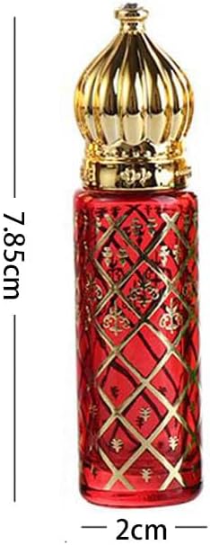 Pokinge 4PCS 8ml Luxury Gold Crown Glass Roller Bottle Perfume Oil Roller Bottle Gold Crown Colorful Glass Travel Refillable Liquid Container image 2