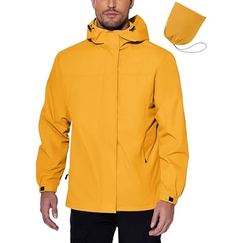 COOFANDY Men's Waterproof Lightweight Rain Jacket Cover
