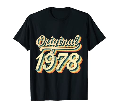44 cumpleaños para mujeres y hombres, vintage, original 1978 Camiseta