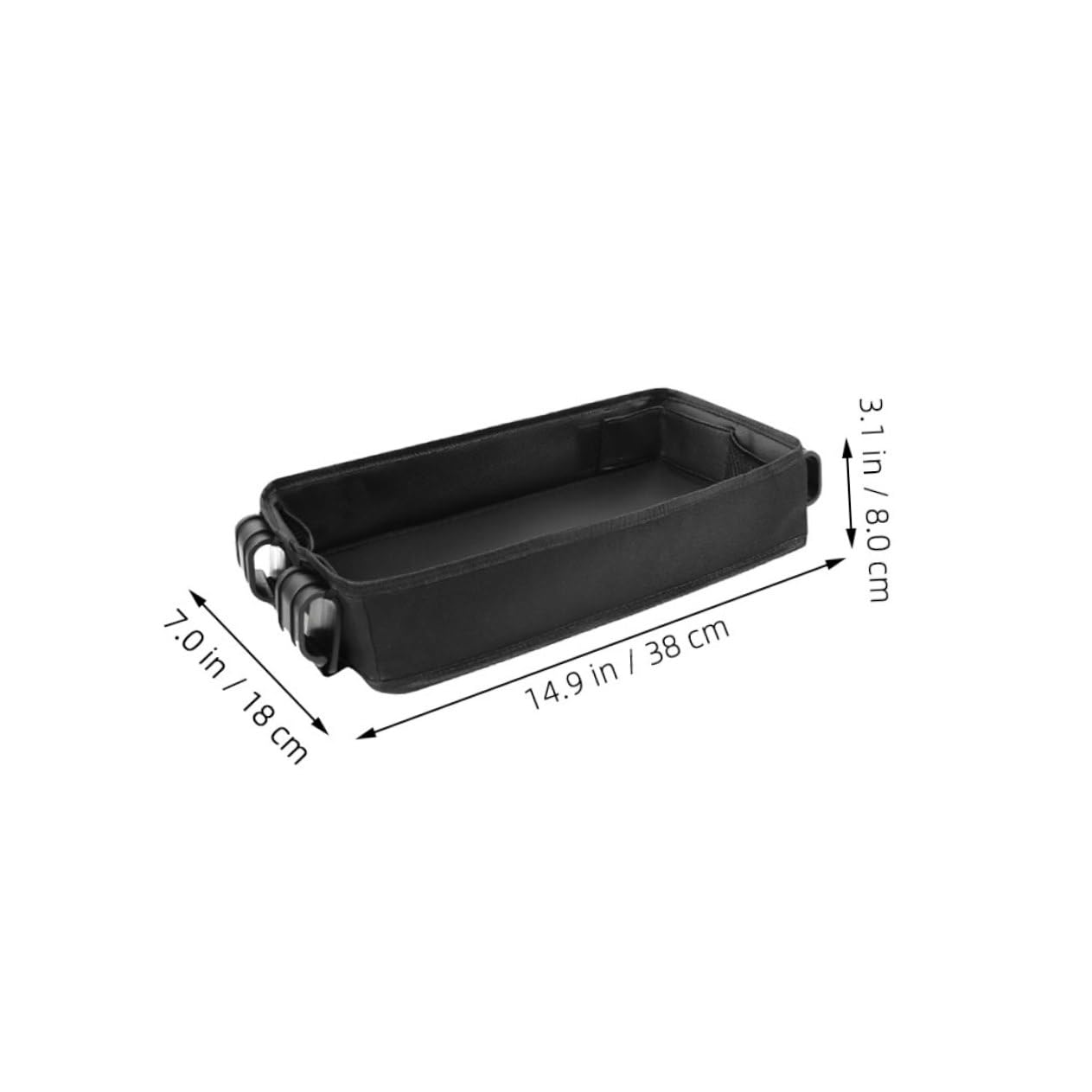 Abaodam Plateau Pour Poussette Avec Support Téléphone Et Porte-gobelet Accessoire Clip Noir Xl Pour Organisateur De Snack Et Voyage Avec Garçon Fille
