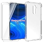 HYMY Funda para Realme X2 Pro Smartphone + 2 x Cristal Templado - Transparente Tapa TPU Silicona [Refuerzo de Cuatro Esquinas, Absorción de Golpes] Caso Carcasa para Realme X2 Pro