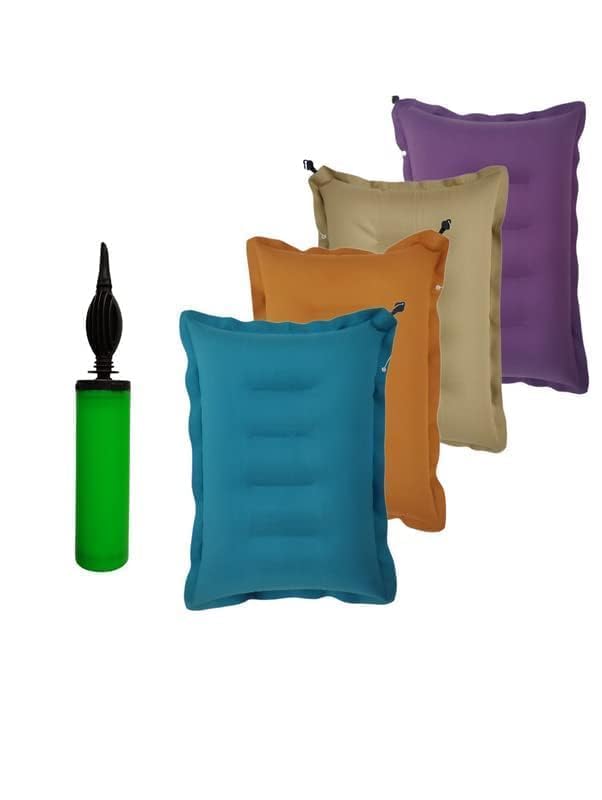 ShiOM Kart AirComfort Inflatable Travel Neck Pillow Set with Air Pump – Soft & Ultralight Headrest Cushion for Sleeping | Portable Neck Support for Plane, Flight, Bus, Car & Office Use (Pack of 4)-picture-42