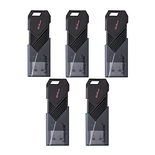 Kingston DataTraveler Exodia Onyx   Memoria USB 3.2 de 64 GB, color negro mate (paquete de 5) (5 artículos)