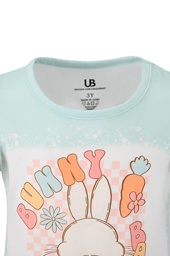 Image of Unique Baby 2 Piece Girls Double Bell Bottom Leggings Outfit with Short Sleeved Shirt Kid and Toddler Clothes Set