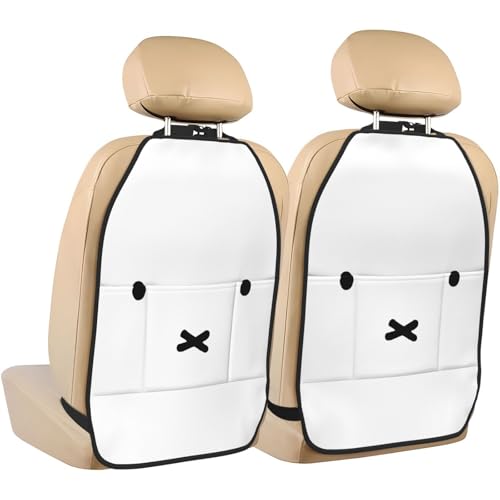 キックガード 車 2点セット ミッフィー シートバックポケット 車用収納ポケット 後部座席 保護シート バック マット カー用品 汚れ防止 蹴り防止 取り付け簡単 多機能 防水 汎用 プレゼント