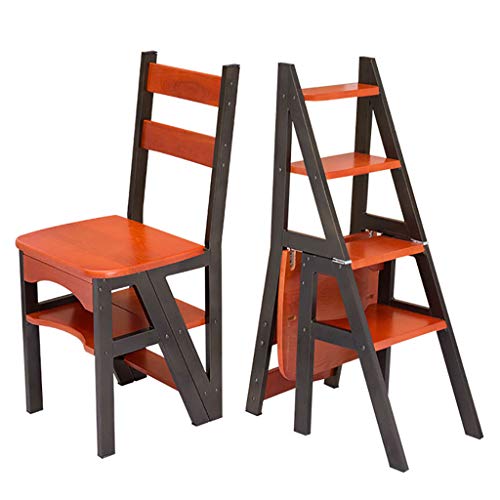 Silla plegable de madera maciza convertible en escalera hasta 150 kg 2