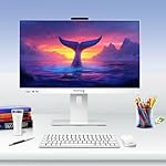 suevery 27Inch（2560×1440） All-in-One Office Desktop Computer | 27" 2K QHD Business All in One PC | Ryzen 7 5700G 8Core Up to 4.6G |32GB RAM | NVMe 1TB SSD | White WiFi 6, Mouse and Keyboard Home - Image 2