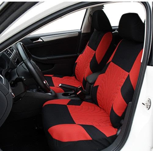 Housse de siège auto polyester rouge compatible airbag pour Suzuki Vitara IV LY