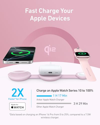 Anker MagGo UFO 3-in-1 MagSafe Compatible Qi2 15W Charging Station - image 3