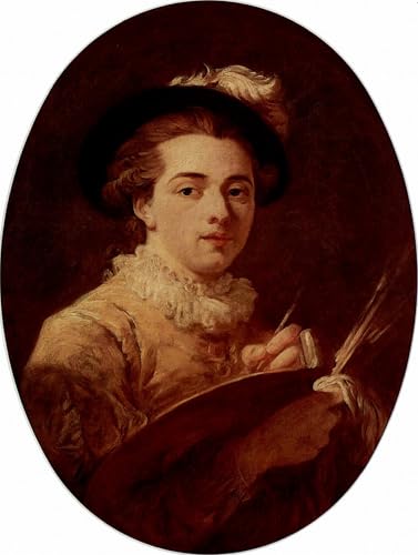 Cuadro lienzo Jean Honoré Fragonard autorretrato arte decoración 60x90cm