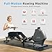 JLL Multifunction Folding Magnetic Rowing Machine, Bicep Curls, Upward Rows, Seated Rows, 16-Level Resistance, Compact Home Gym Cardio Rower for Small Flats, Bluetooth Smart Rower with SunnyFit App