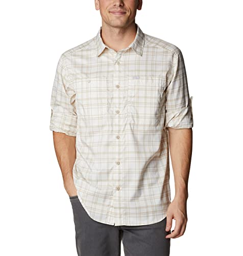 Image of Columbia Men Omni-Shade Silver Ridge Utility Lite Plaid Hiking and Trekking Long Sleeve Shirt
