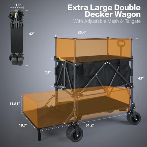 HAIGE 600L Triple-Layer Wagon