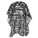 Andibro Friseurumhang,145x120cm/57.08x47.24in Wasserdichtes Haarschnittumhang Damen Herren,Einstellbar Hair Design Cape,Professional Friseurbedarf Salonzubehör für Haushalt Salon Haarschneiden