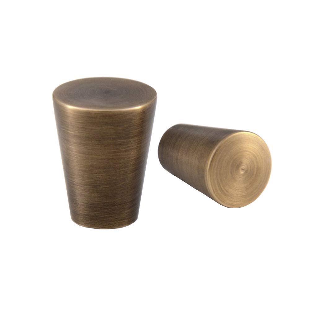 RZDEAL 8 pomos de latón macizo de 0.8 x 1 pulgadas, mango de bronce antiguo, cono de zapato, cajón de zapatos, manija, pomos puertas