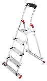Hailo 8020-401 XXL Garden & Home Easy Clix Escalera para Exterior y Interior con 4 peldaos
