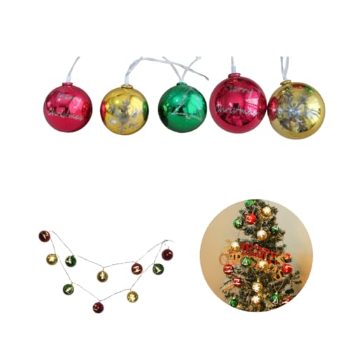 Cordão Luminoso 1,5m com 10 Leds Natalino Enfeite De Natal Esfera Colorido Fio De Luz Led Varal Lumi