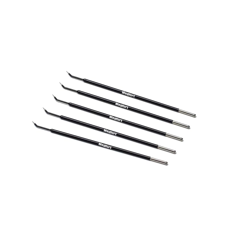 Professional Colorado Micro Dissection Needles, Tungsten Carbide Point, 12cm Angled, 5 Piece Set