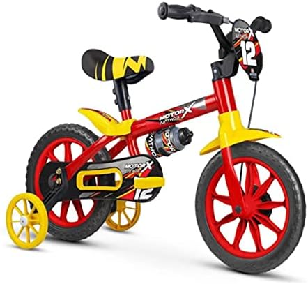 Bicicleta Aro 12 Infantil Menino Motor X Selim PU Nathor