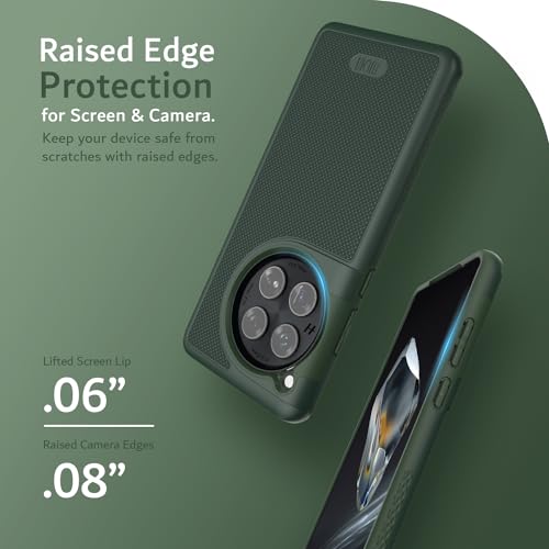 Image of TUDIA [MergeGrip for OnePlus 12 5G Back Cover - Military Grade Drop Tested Dual Layer Shockproof Anti-Slip Heavy Duty Protective Case- Pine Green