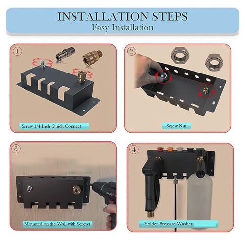 Soporte multifuncional de acero inoxidable para varitas de hidrolimpiadora 5