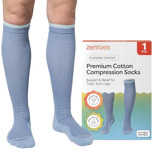 ZenToes Compression Socks for Women & Men, Knee High Socks with Targeted Cushioning