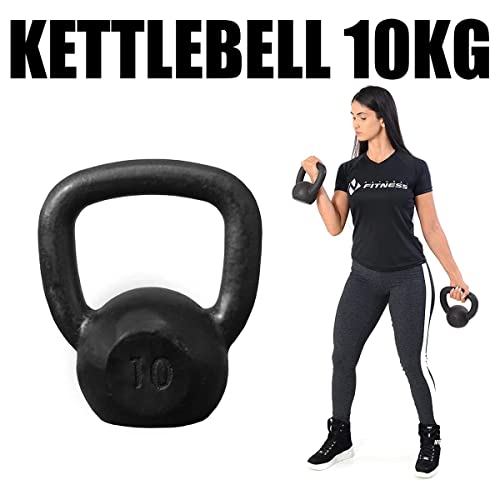 Kit Kettlebell Pintado 4 8 10 kg Para Academia Ferro Fixa