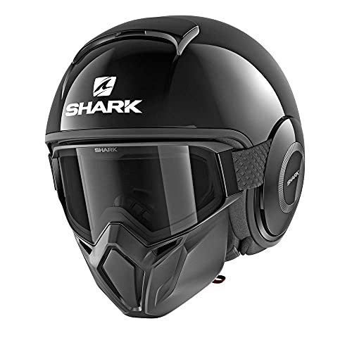 Shark Casque moto STREET DRAK BLANK BLK, Noir, M HE3305EBLKM