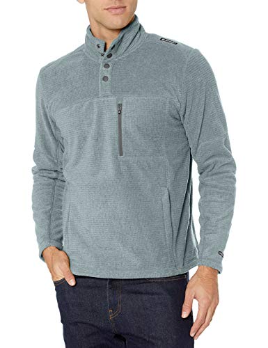 Hi-Tec Men's Cramer Cutfleece Quartner Snap Jacket Pullover Sweater Grey