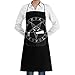 Drempad Delantal de Cocina, Baphomet Satan Goat Pentagram Professiona Kitchen Chef