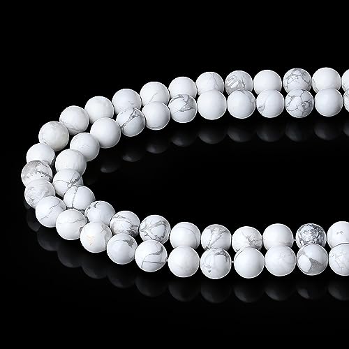 XIANNVXI 8mm Round Loose White Beads for Crafting Turquoise Crystal Beads for Jewelry Making for Bracelet Making 47Pcs - Image 3