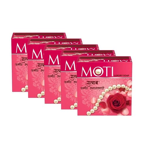 Image of Moti Luxury Bath Soap Gulab 150g (PACK OF 5)