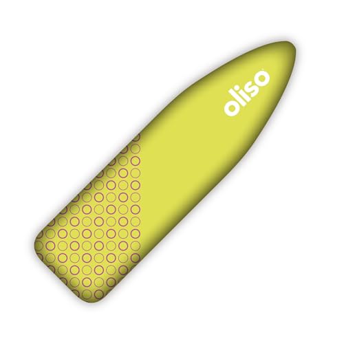 Image of Oliso Ironing Board Cover, Durable 100% Cotton Lined with Professional Grade Felt pad - Fits Standard 54 inch x 15 inch Boards, a Wide Elastic Edge, Two Adjustable Straps for Secure Fit (Pistachio)
