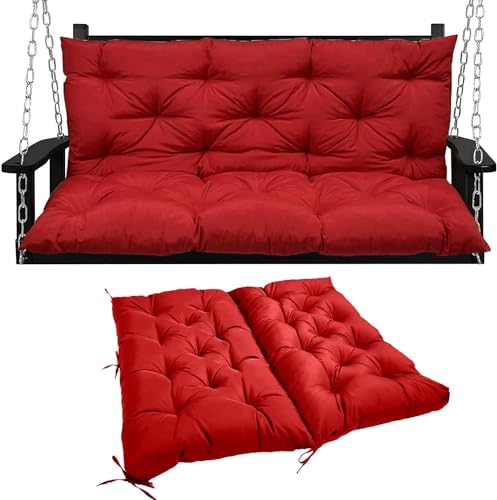 Chaise longue de patio et coussins de balançoire touffetés de jardin