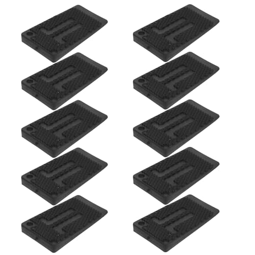 VILLCASE Niveladores de Muebles Ajustables Antideslizantes y Antihumedad 20 Piezas para Patas de Lavadora, Refrigerador, Sofá y Armario, Almohadillas Negras de Plástico Flexible para Suelo