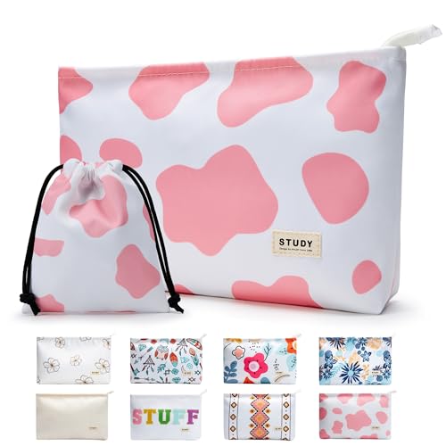 WLLWOO 2pcs Makeup Bag Waterproof Cosmetic Pouch for Women Purse