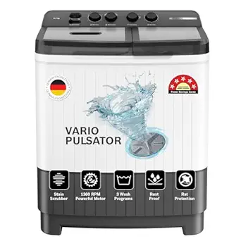 Bosch 8KG 5 Star Semi Automatic Top Loading Washing Machine (Spin Drum Safety Disk, Unique Impeller,WJZ801W0IN)