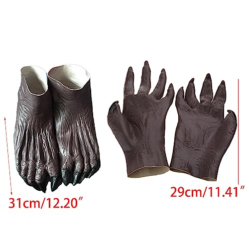 Guantes de lobo cómodos que no pican para disfraces infantiles 5