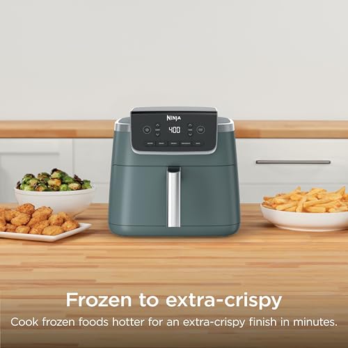 Image of Ninja Air Fryer Pro 5-in-1 | 5 QT Capacity, Air Fry, Bake, Roast, Reheat, and Dehydrate, Air Crisp Technology | Nonstick Basket & Crisper Plate | Sage | AF142GN