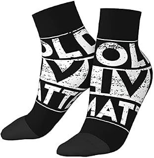 456 Athletic Socks Old Lives Matter Trainer Socks Eco Friendly Socks Soft Walking Socks For Everyday Basketball Women,30cm