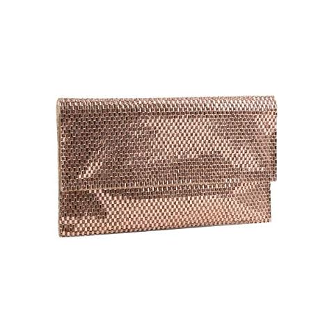 Ladies evening bags; bling handbags; ladies evening bags; ladies shoulder bags; detachable shoulder straps-Brown Cover