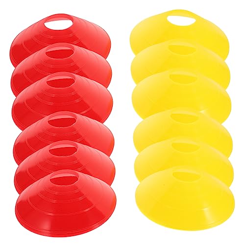 Yardwe 2sets Athletic Training Sign Soccer Plates for Practice Soccer Training Sign Discs Football Training Discs 12pcs*2
