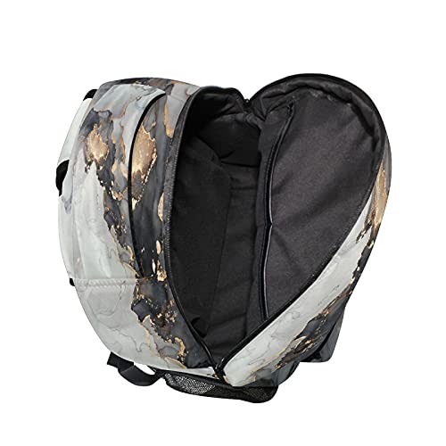 Kcldeci Marble Kids Backpack, Black And Gold Marble Backpacks School Bag Bookbag Book Bag Rucksack Daypack Shoulder Bag For Boys Girls #TOP5