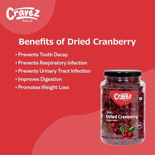 Image of cravez Premium Cranberry - 1 Kg | High Antioxidants, Dietary Fiber & No Gluten, Antioxidant Rich | Sweet Berries - Previously Frozen
