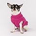 Fitwarm 2 Pack Striped Fleece Dog Sweater, Warm Winter Dog Clothes for Small Dogs Girl, Fuzzy Turtleneck Pet Outfit, Doggy Pullover Jumper, Rose Pink, White, Light Pink, XS